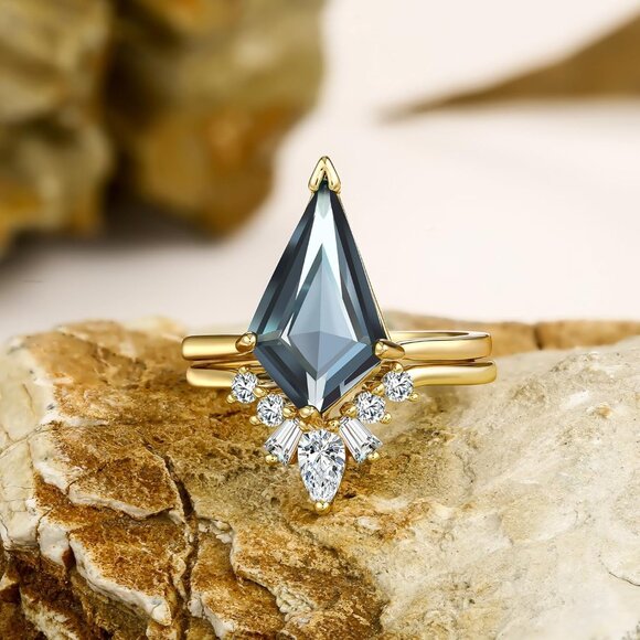 🆕Women Gold Engagement Wedding Promise Rings Plated Milestone Hand Jewelry Gift - Picture 2 of 6